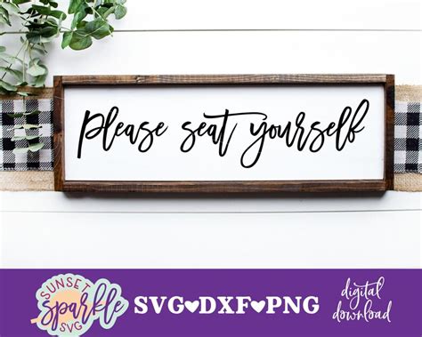 Please Seat Yourself SVG Bathroom SVG Dxf Png File Funny Etsy