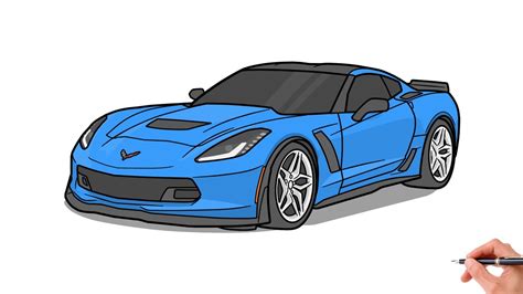 How To Draw A CHEVROLET CORVETTE C7 Z06 Drawing Chevy Corvette