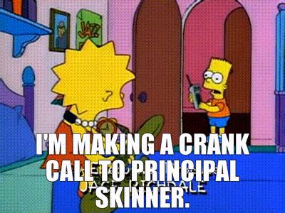 Yarn I M Making A Crank Call To Principal Skinner The Simpsons