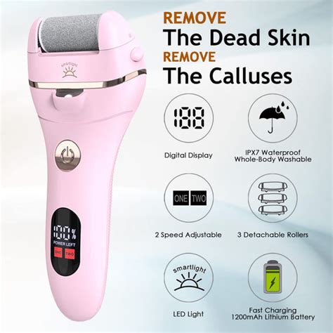 1 X Brand New Electric Foot File Callus Remover Pefook Waterproof Rechargeable Feet Callus