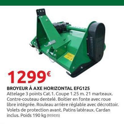 Promo Broyeur A Axe Horizontal Efg125 Chez Rural Master