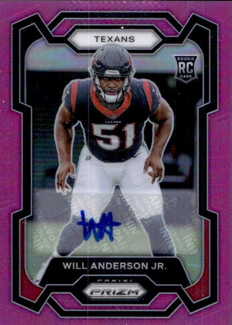 Will Anderson Jr Prizm Rookie Autographs Pink Price Guide