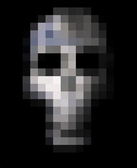 Image Of Pixelated Graphic Skull CreepyHalloweenImages