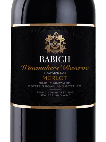 2015 Babich Winemakers Reserve Merlot Vivino US