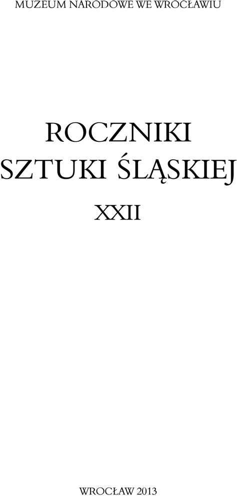 Roczniki Sztuki L Skiej Pdf Darmowe Pobieranie