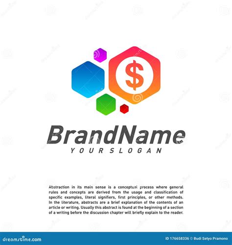 Hexagon Money Logo Design Template Vector Creative Money Logo Concepts