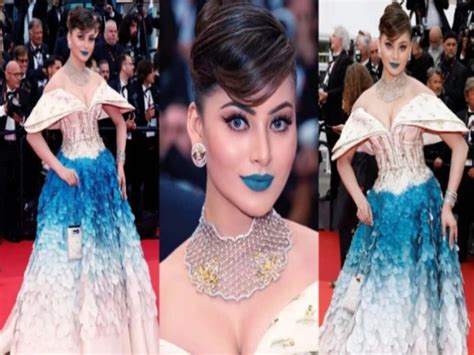 Urvashi Rautela Wear Blue Lipstick In Cannes Film Festival 2023