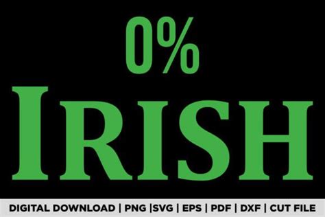 Zero Percent Irish St Patricks Day Shirt Graphic By Pod Graphix