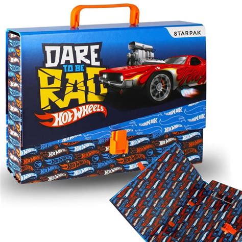 Hot Wheels Niebieska teczka z rączką teczka dla dzieci sztywna A x x STARPAK Starpak