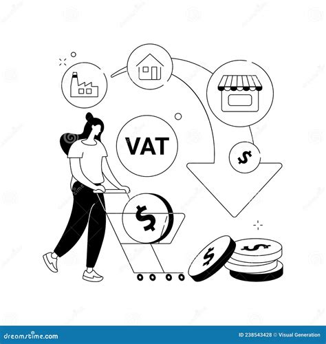 Value Added Tax System Abstract Concept Vector Illustration Stock