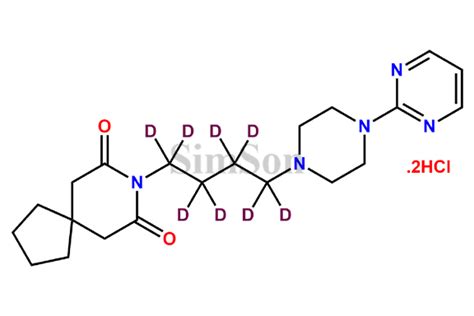 Buspirone D8 Dihydrochloride CAS No 204395 49 3 Free Base Simson