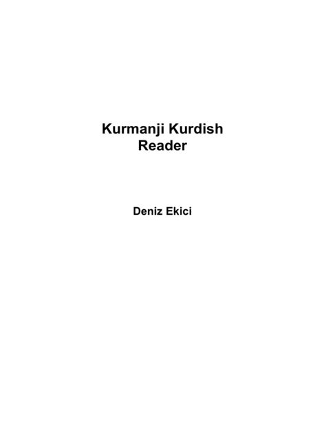 ''Kurmanji Kurdish Reader'' | PDF | Grammatical Tense | Grammatical Gender