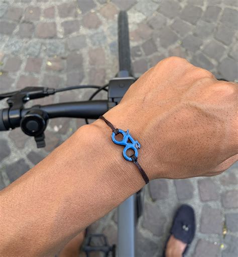 Bracelet vélo route azur en acier inox joaocycling