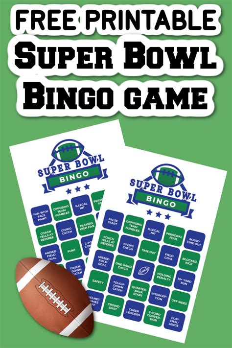 These Fun Free Printable Super Bowl Bingo Cards Make The Perfect Super