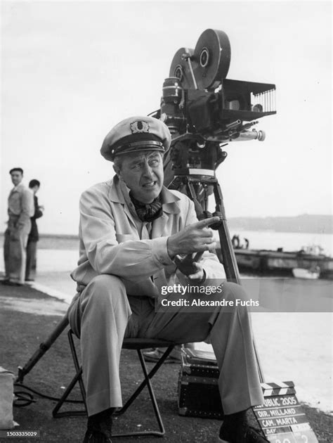 Actor And Director Ray Milland While Shooting The Film Lisbon