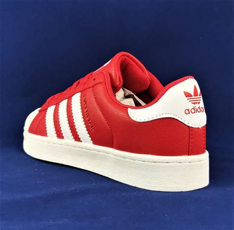 Купить Кроссовки Adidas Superstar Красные Адидас Суперстар Женские ...