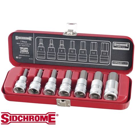 Drive Inhex Socket Set Pc Sidchrome Metric Collier Miller