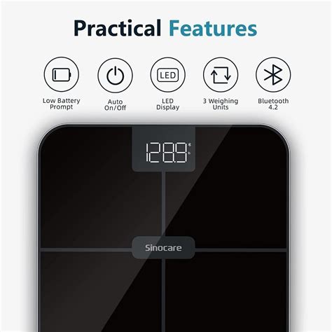 Sinocare Scale For Body Weight Bathroom Digital Smart Weight Scale