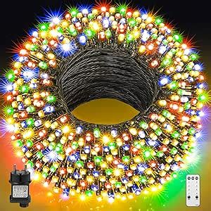 GYLEFY Luci Di Natale Esterno Catena Luminosa 50m Con 400 LED Luci Di