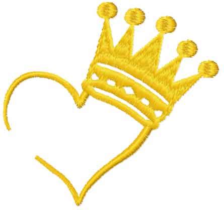 Heart With Crown Free Embroidery Design Free Embroidery Designs Links