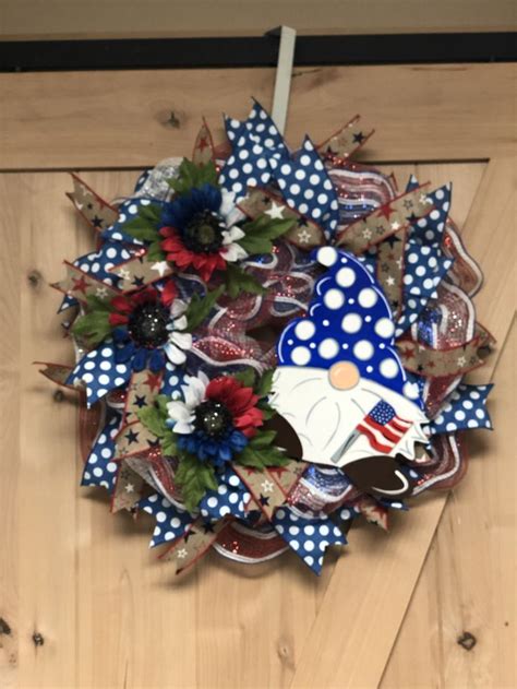 Fourth Of July Wreath Gnome