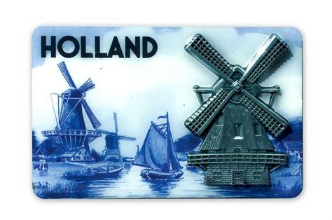 Original Delft Blue Magnets Magnet Mdf Metal Mill Delft Blue Holland