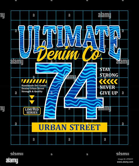 Ultimate Denim Sports Design For Print On T Shirts Labels Posters