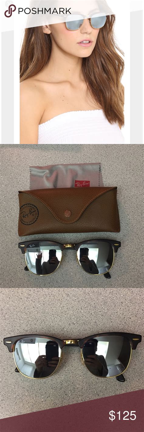 Ray Ban Clubmaster Silver Mirrored Sunglasses