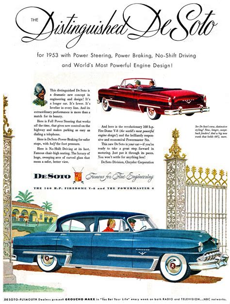 1953 Desoto Ad Car Ads Car Advertising Automobile Advertising