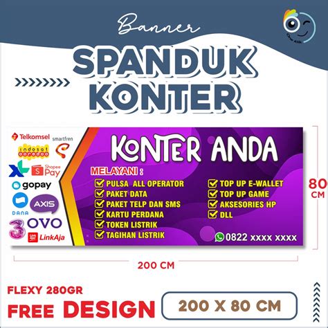 Jual Spanduk Banner Konter Banner Spanduk Murah Aksesoris Konter