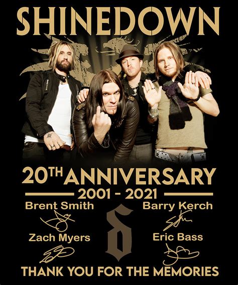 Shinedown Rock Band Th Anniversary Thank You For The