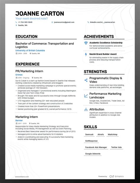 How To Write Your First Job Resume Enhancv