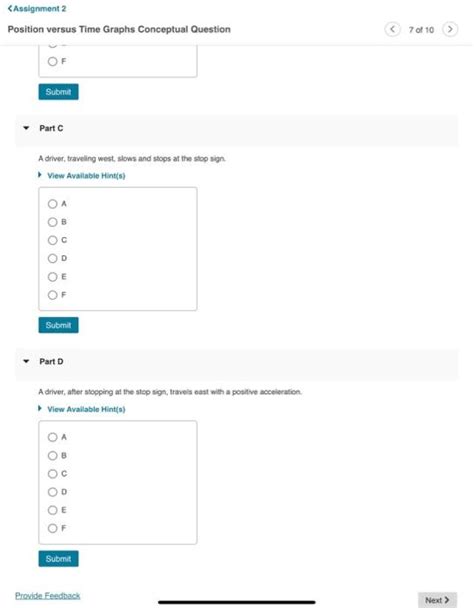 Solved Position Versus Time Graphs Conceptual Question Of Chegg