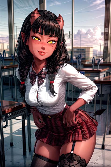 Meru The Succubus School Uniform 2 by IntiArt on DeviantArt