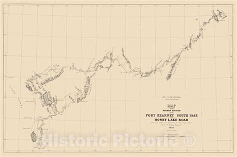 Map of the Western Division of the Fort Kearney South Pass and Honey ...