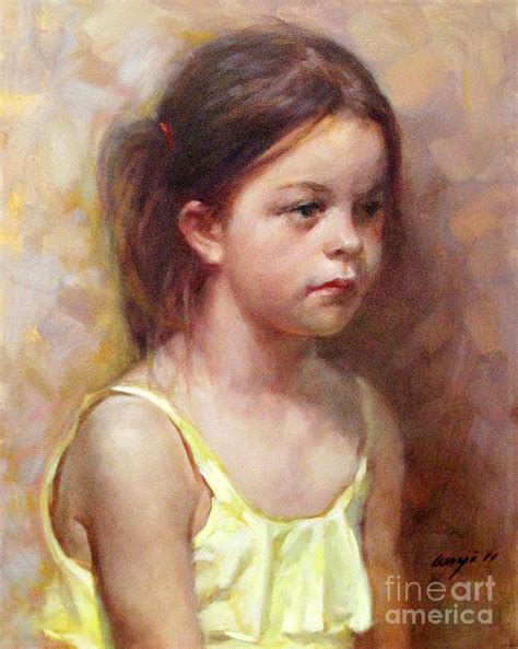 Girl In Yellow Dress Painting By Amy Yi Chen Fine Art America