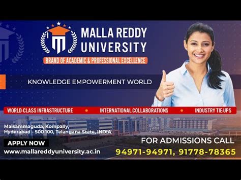 Malla Reddy University Hyderabad YouTube