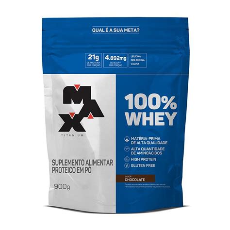 Whey Protein 100 900g Concentrado Max Titanium Shopee Brasil