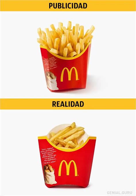 16 Ejemplos de como se ve la comida rápida en la publicidad vs la