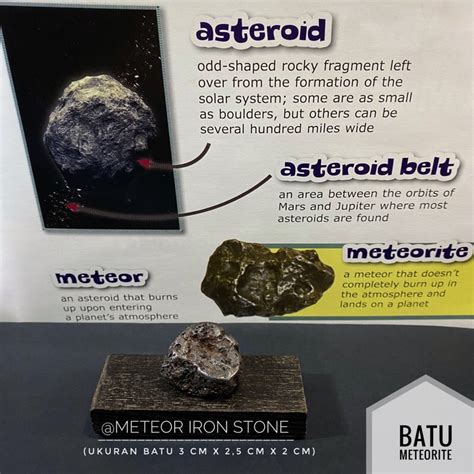 Jual Meteor Iron Stone A3 Atau Batu Meteorite Atau Batu Asteroid Atau