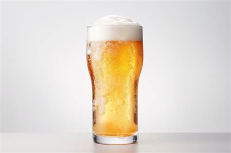 Premium Ai Image An Isolated White Background Showcases A Frosty Pint