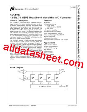 Clc Datasheet Pdf National Semiconductor Ti