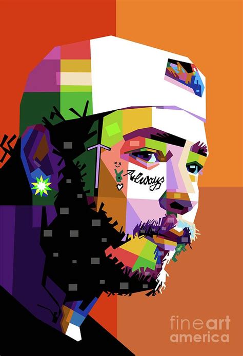 Post Malone Painting By Baturaja Vector Pixels