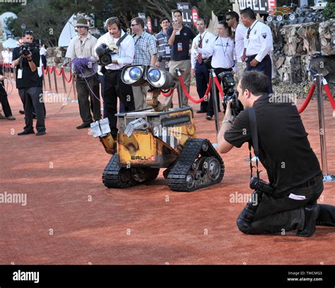 LOS ANGELES, CA. June 21, 2008: Wall-E robot at the world premiere of ...