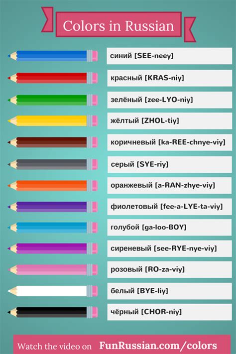 Colors In Russian Learn Russian The Fun Way Russian Language