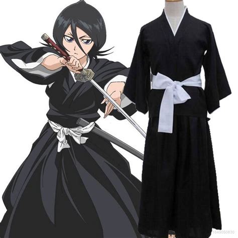 Hobby Bleach Kuchiki Rukia Cosplay Kimono Anime Uniform Set Long