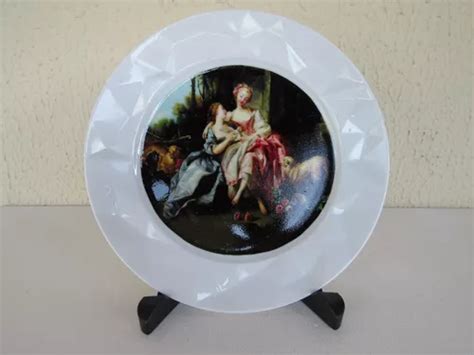 Prato Parede Pequeno Porcelana Decalque Cena Galante Cm Frete Gr Tis