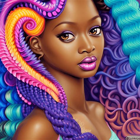 Intricately Rendered Dark Brown Skin Goddess Creative Fabrica