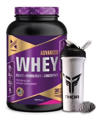 Advanced Whey Protein Xtrenght Shaker Vaso Mezclador Cc Env O Gratis