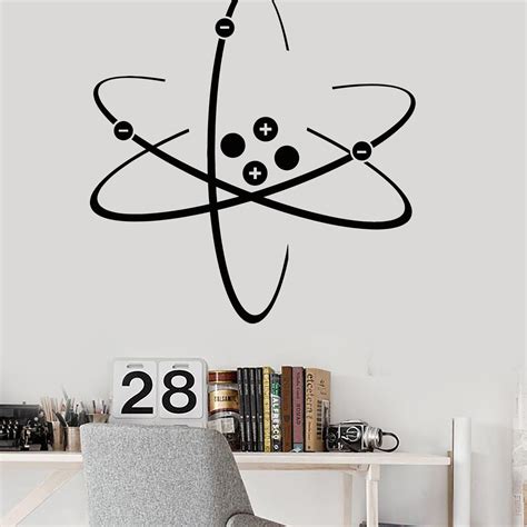 Vinyl Wall Decal Lab School Laboratory Atom Science Protons Neutrons S